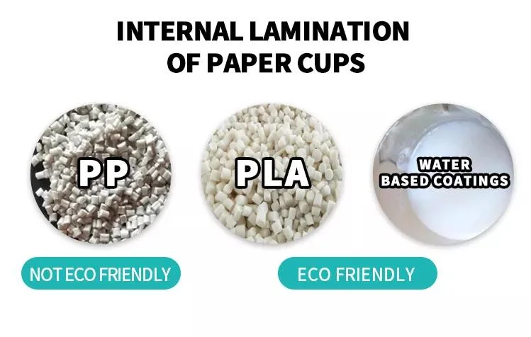 Suministro de fábrica sin vaso de papel de plástico logotipo personalizado biodegradables vasos de papel desechables de café en el precio a granel