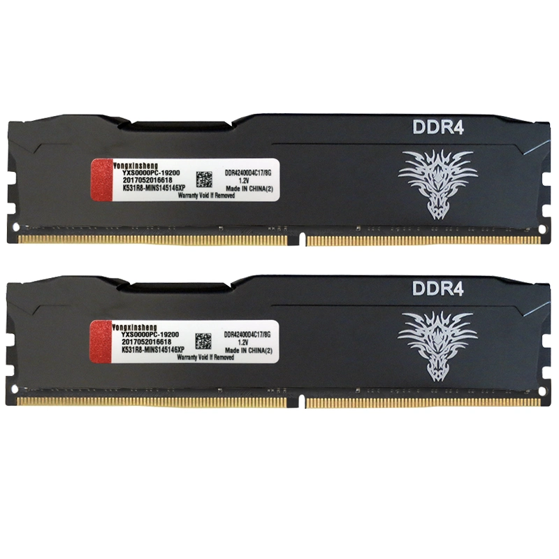 DDR3 DDR4 RAM 4GB 8GB 1333 1600 2133 2400 2666 3200 MHz Desktop-Speicher nicht-ECC ungepufferte DIMM-Kühlweste Schwarz