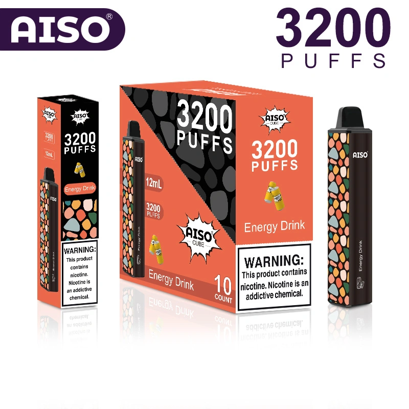 2022 muestras gratuitas Cubo AISO personalizado 3200 Ecigarrillo de vapor desechable