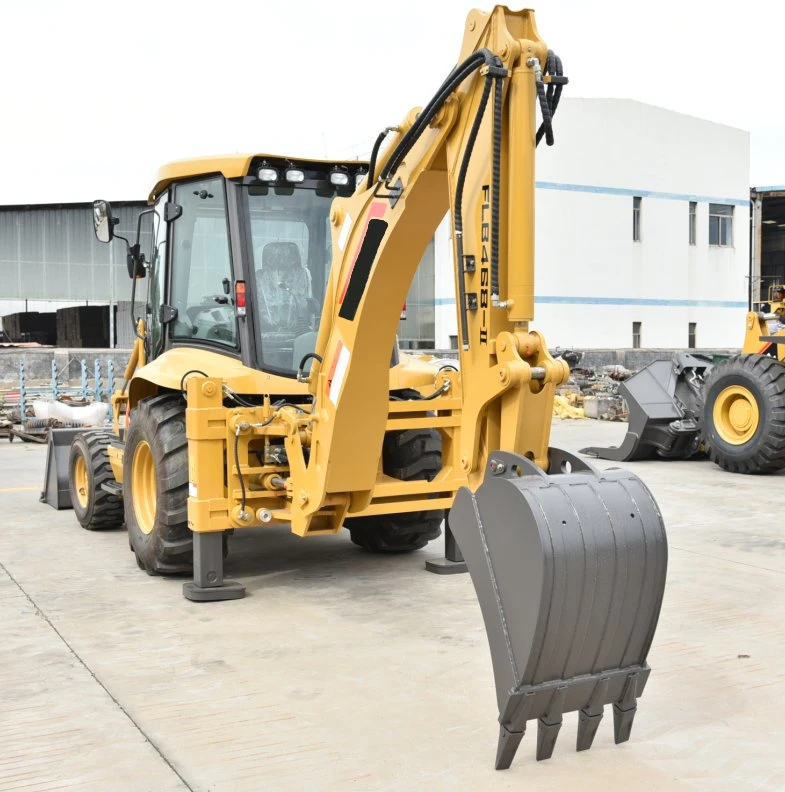 Chinese Manufacturer 70kw 4X4 Backhoe Loader Flb468-II