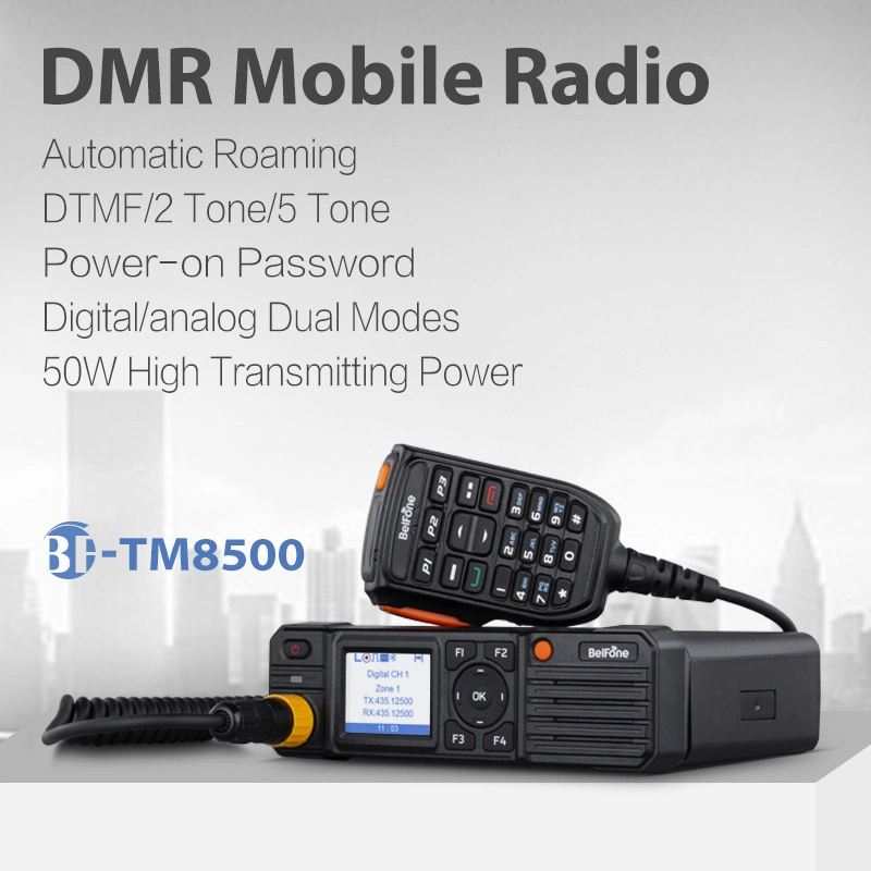 Bf-TM8500 Radio Mobile Rentable DMR Radio 50W Profitez de la capacité d'appel et des communications vocales claires Radio Mobile.