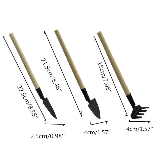 3 PCS Mini Garden Hand Tool Kit Shovel Spade