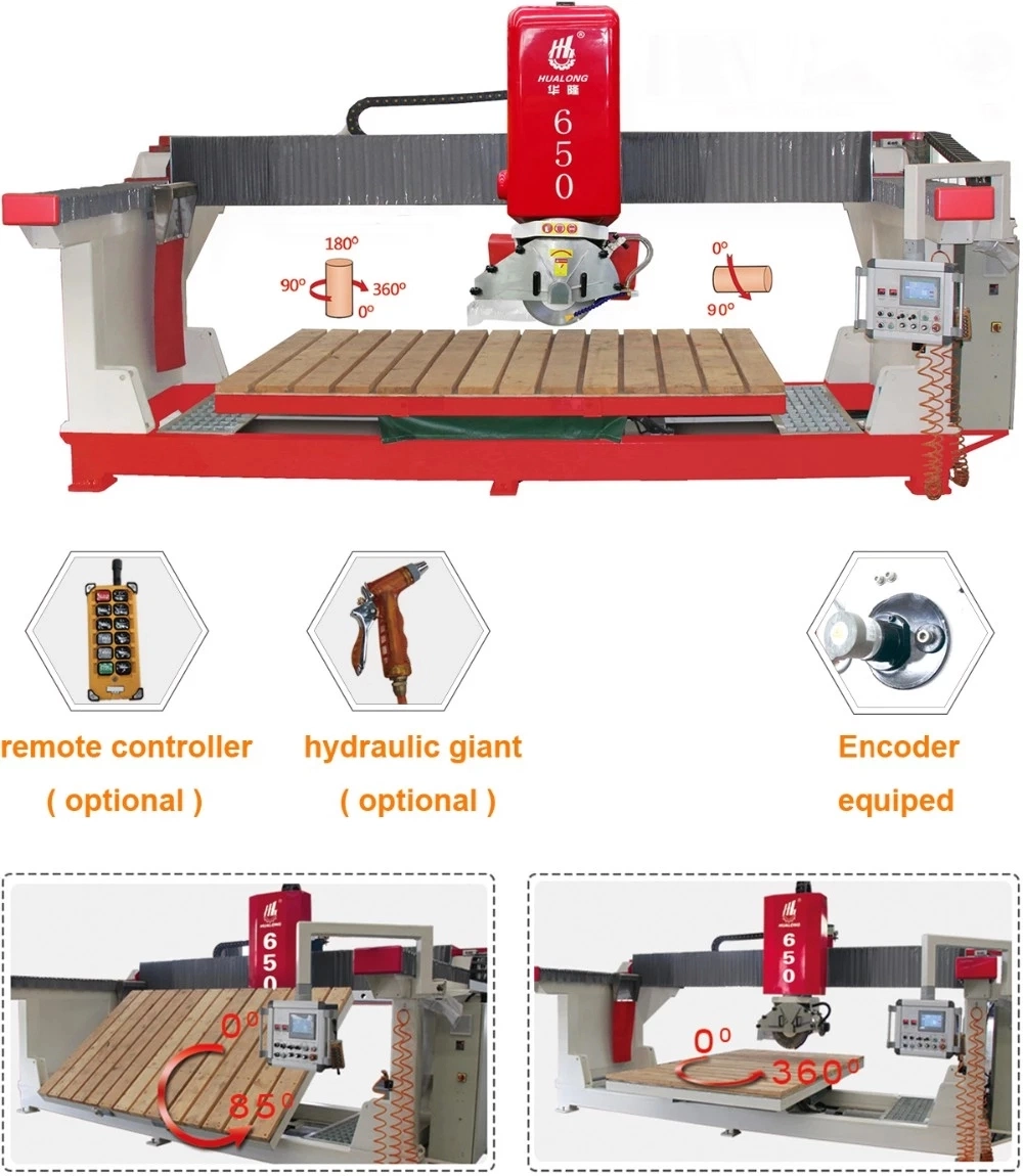 Hlsq-650 Infrared Automatic Bridge Saw Cutting Machine for Marble and Granite