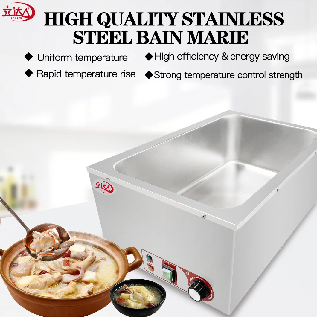 Rectângulo Bain Marie Electric buffet quente de aço inoxidável Prato de fricção no fogão/Indian Amolgamento Prato