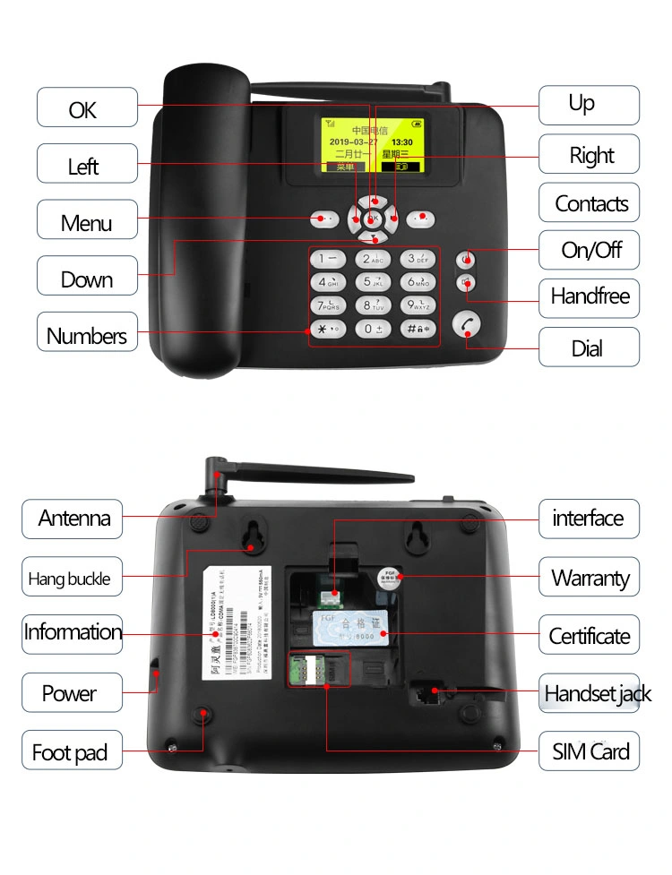 Fabrik Shop sehr billig 2g GSM Wireless Desktop Telefon