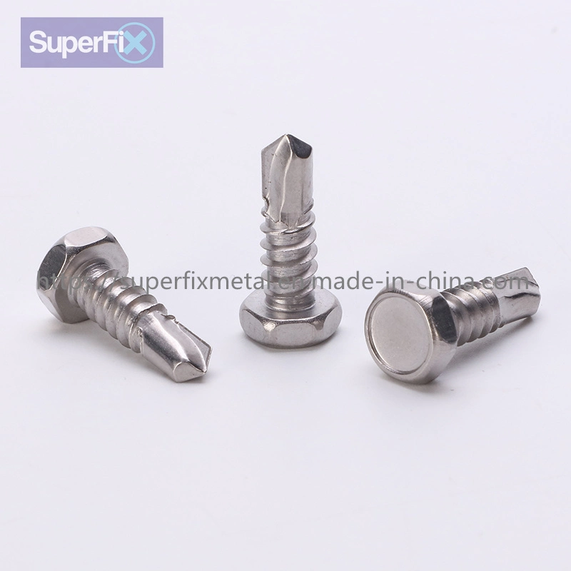 Hexagonal Drill Tail Screw DIN Standard Stainless Steel Fastener Screw Industrial Construction