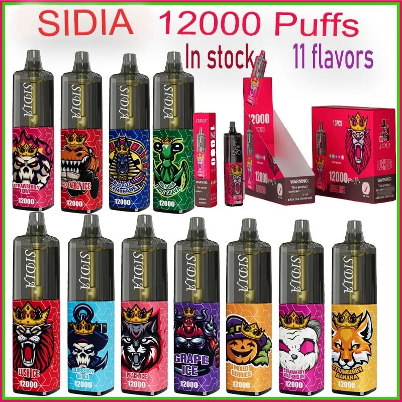 Exquis produit en gros I Vape longue durée Sidia 12000 Puffs Mary Wholesale/Supplier Vape jetable