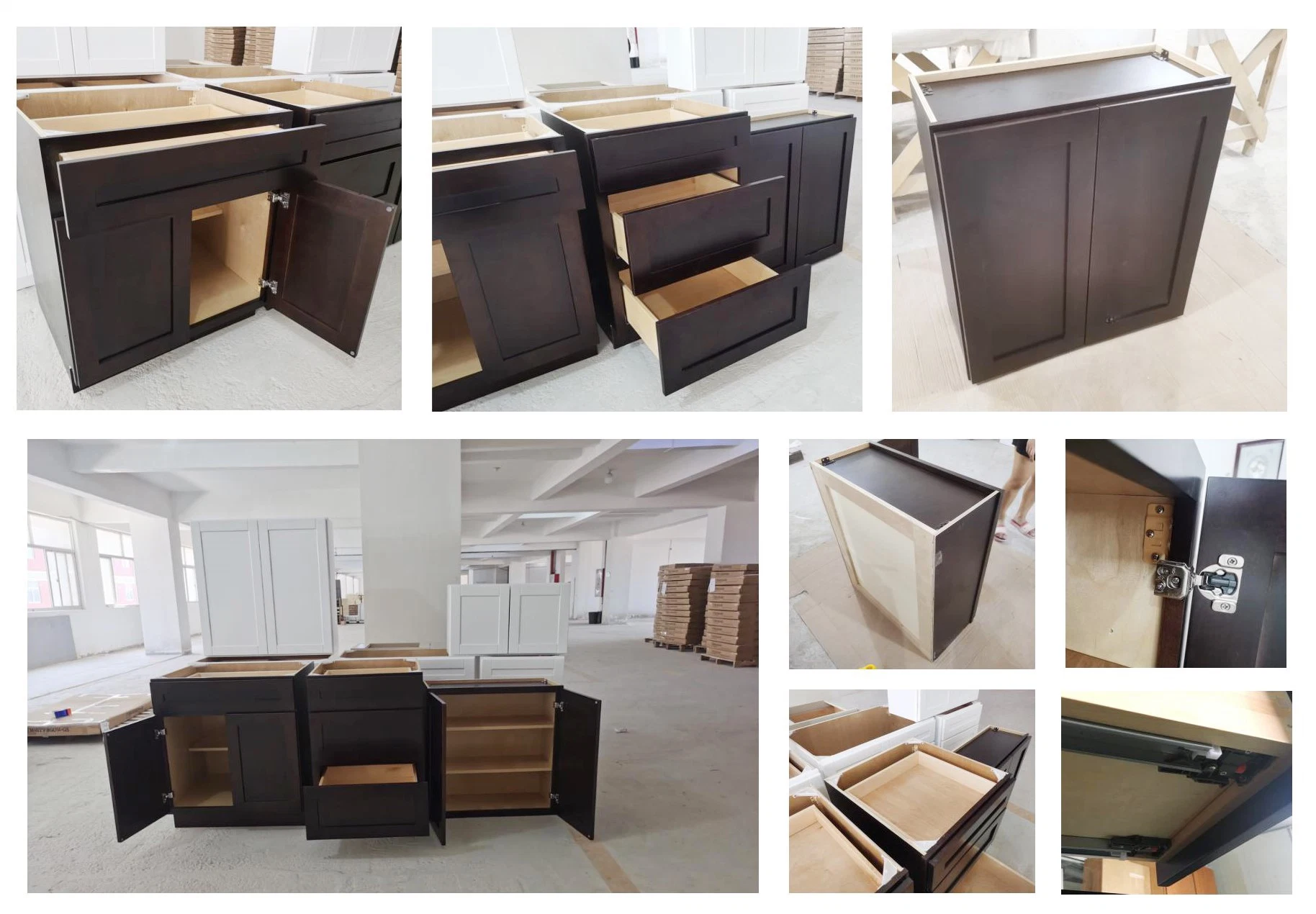 Kd (Flat-Packed Cabinext personalizado) China Fuzhou Cocina armarios de madera de aluminio con ISO9001