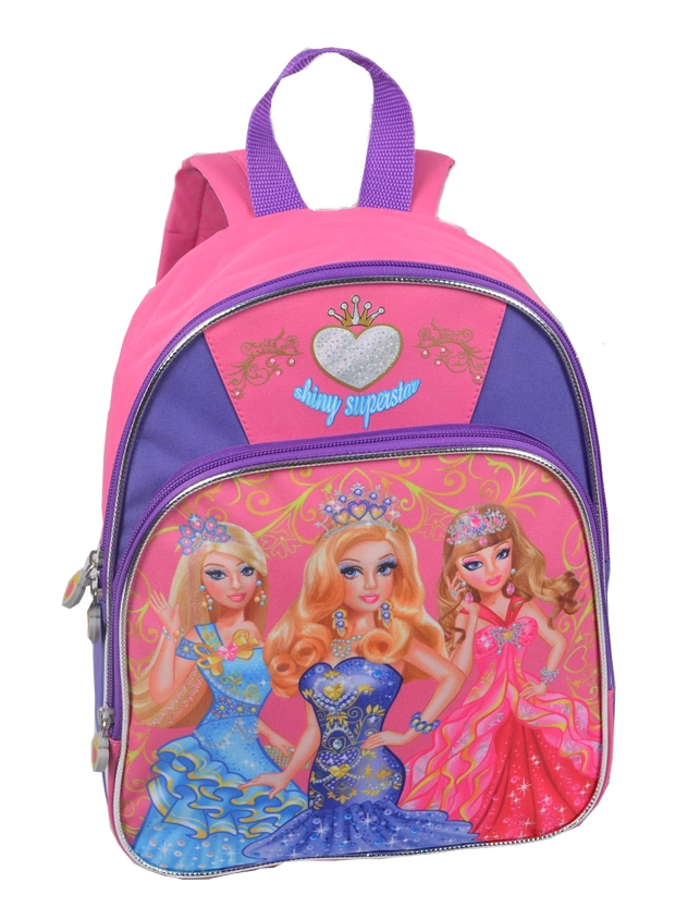 New Cartoon Princess Characters Contrast Color Kids School Backpack Book Bag