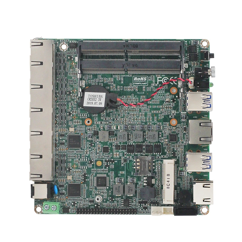 Onboard I7-6500u Mobile Intel 6th Processor Mini Mainboard 6*LAN Dual Channel DDR4 1*Mini-Pcie Nano Motherboard