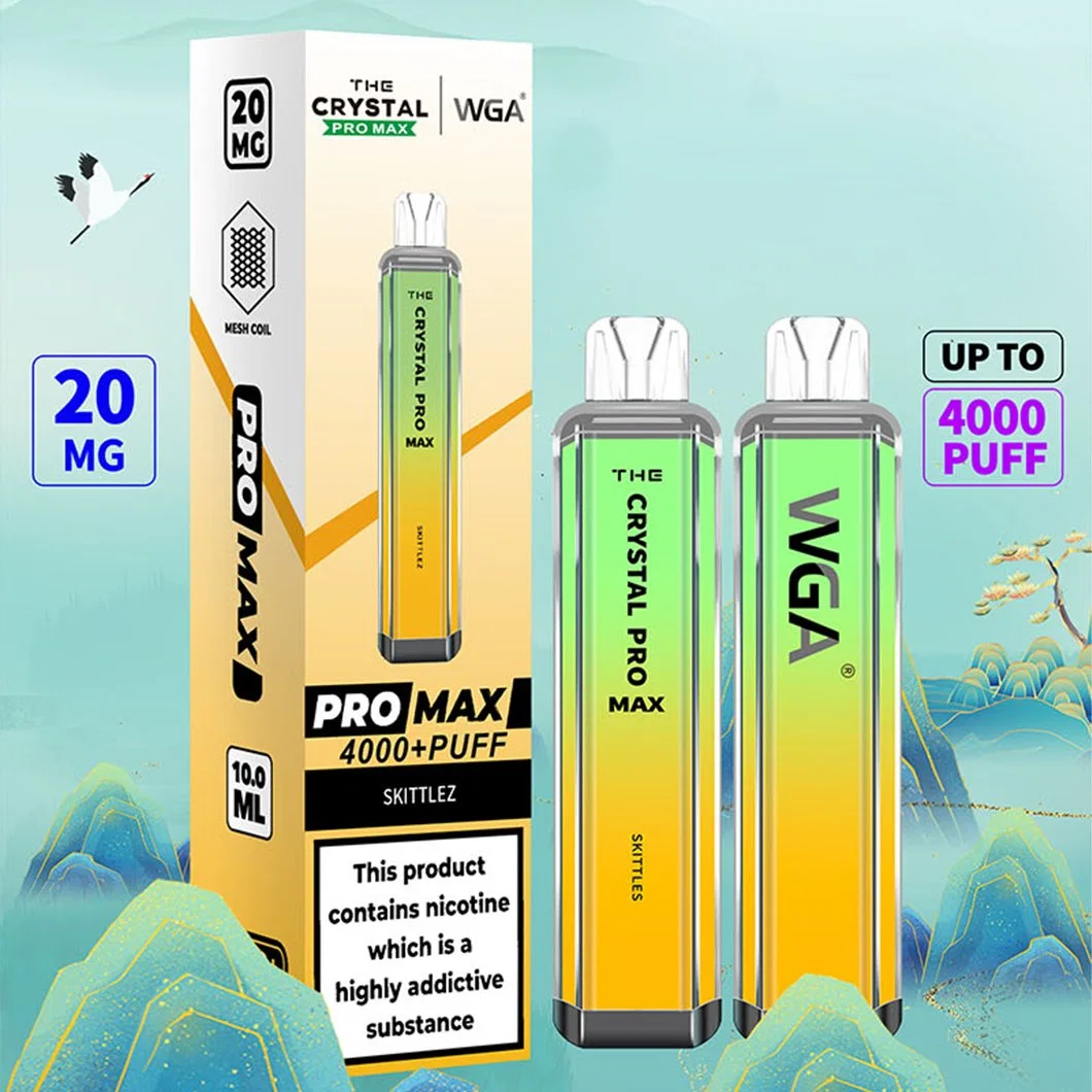 Wholesale/Supplier Disposable/Chargeable Vape Pen Style vape Hayati Wga The Crystal PRO Max 4000 Puffs Sky Crystal 10000 Puffs Vapes