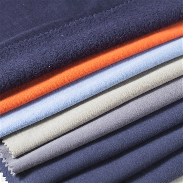 220 Gram 88% Cotton 12% Nylon Knit Fire Resistance Interlock Fabric for Safety Workwear