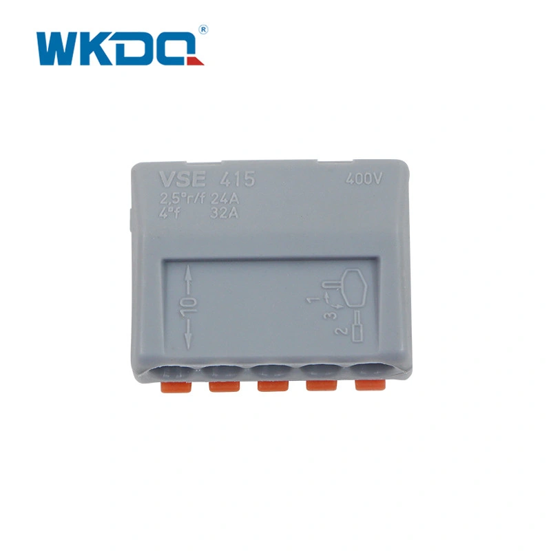 Push Wire Auto 5 Pole 222 Series Connector with Orange Color