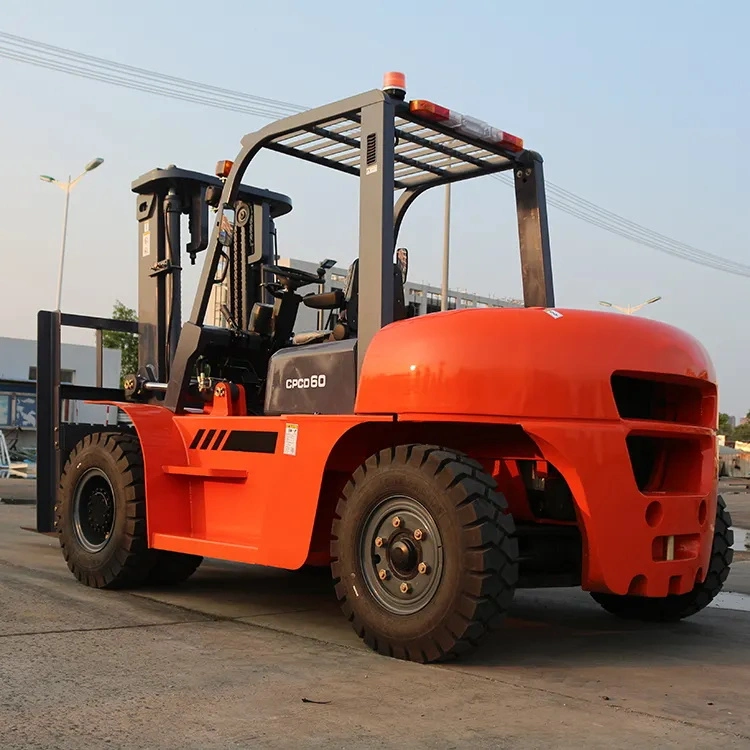 China Heli 6 Ton Cpcd60 Diesel Forklift con aire acondicionado Cabina y horquilla giratoria