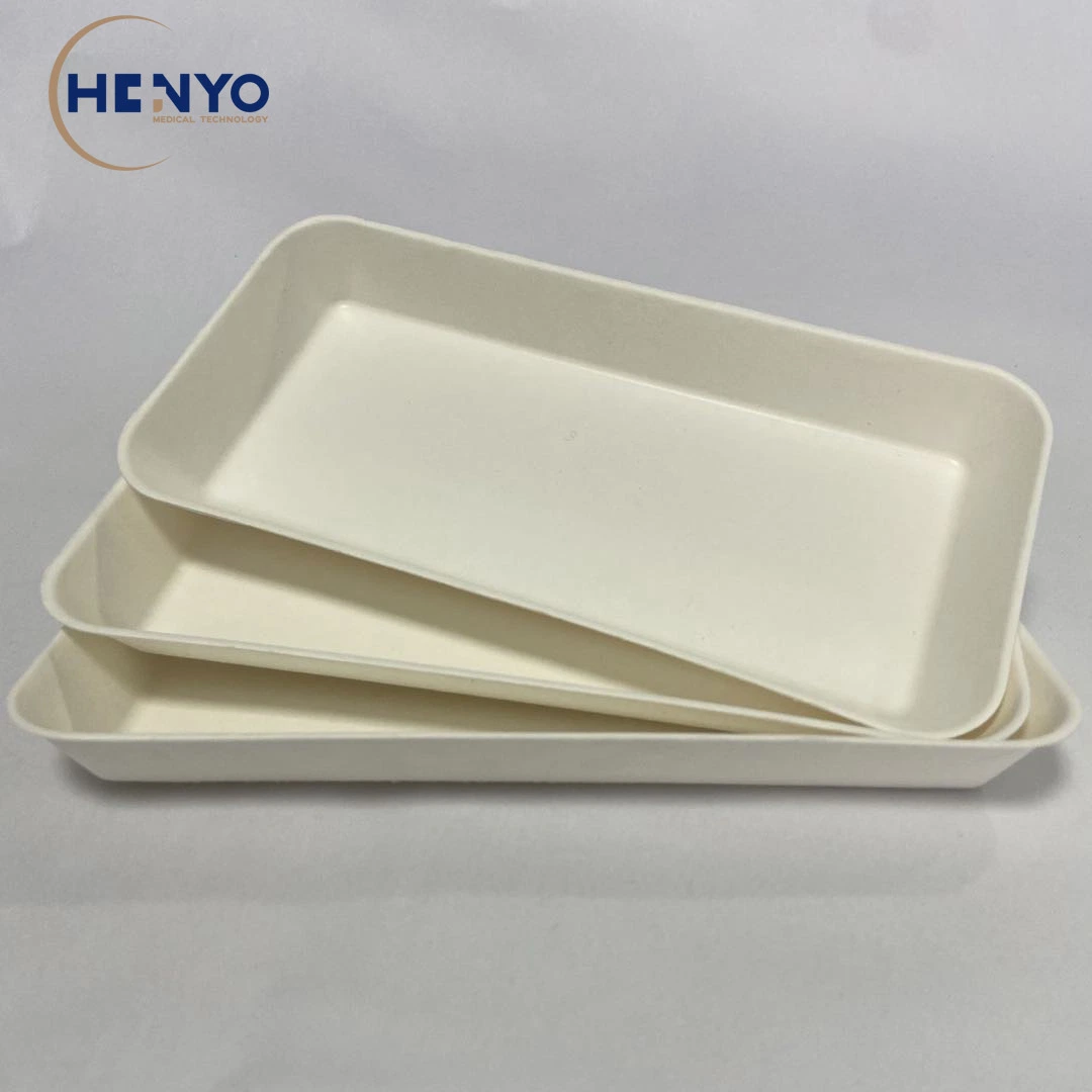 100%Biodegradable Tableware Bagasse 400ml Meal Box Tray Fruit Tray