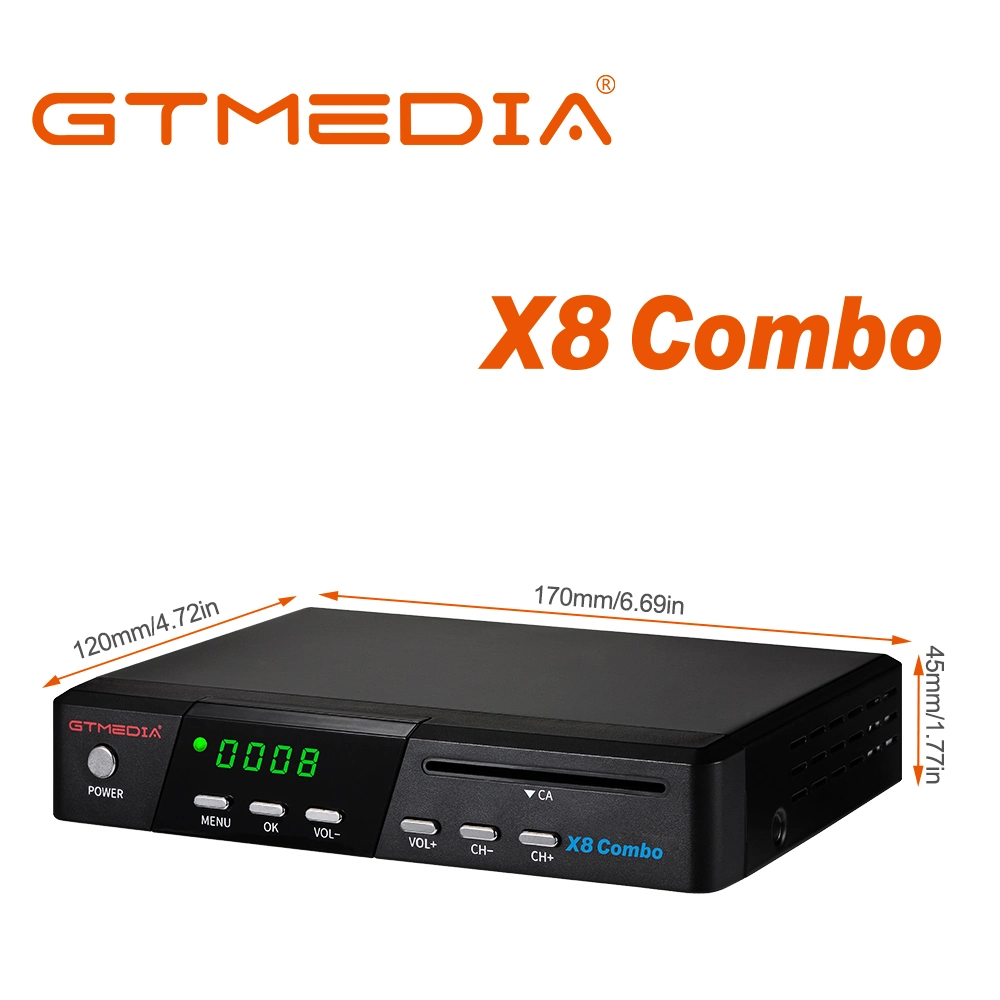 Gtmedia Combo X8 al aire libre WiFi DVB S2X T2 decodificador de televisión por cable para Europa