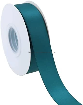 Factory OEM ODM Eco-Friendly Double Face Satin Ribbon Customization Ribbon for Gift Packaging Dark Green Color Teal