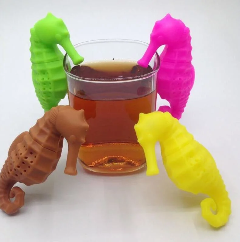 Sea Animal Hippocampus Tea Infuser Silicone Loose Leaf Tea Bag