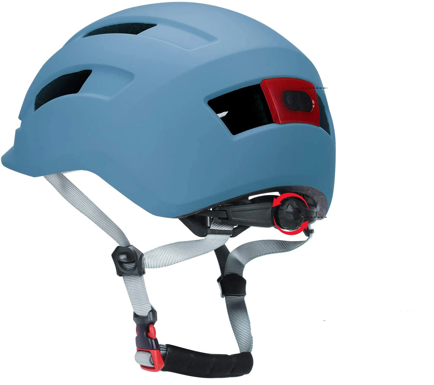 High Density EPS Adjustable Road Bike Bicycle Helmet with LED Light