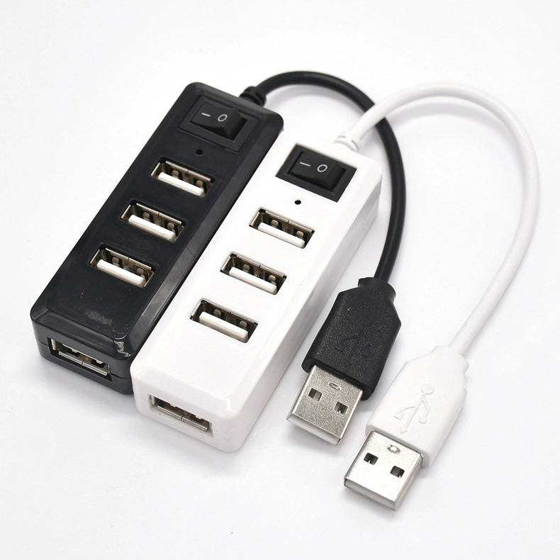 USB 2,0 Hub mit 4 Anschlüssen für MacBook Air Tablet mit Power