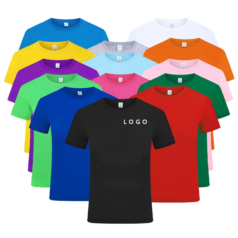 Comercio al por mayor llanura personalizadas Camisetas de algodón publicidad promocional con su logo