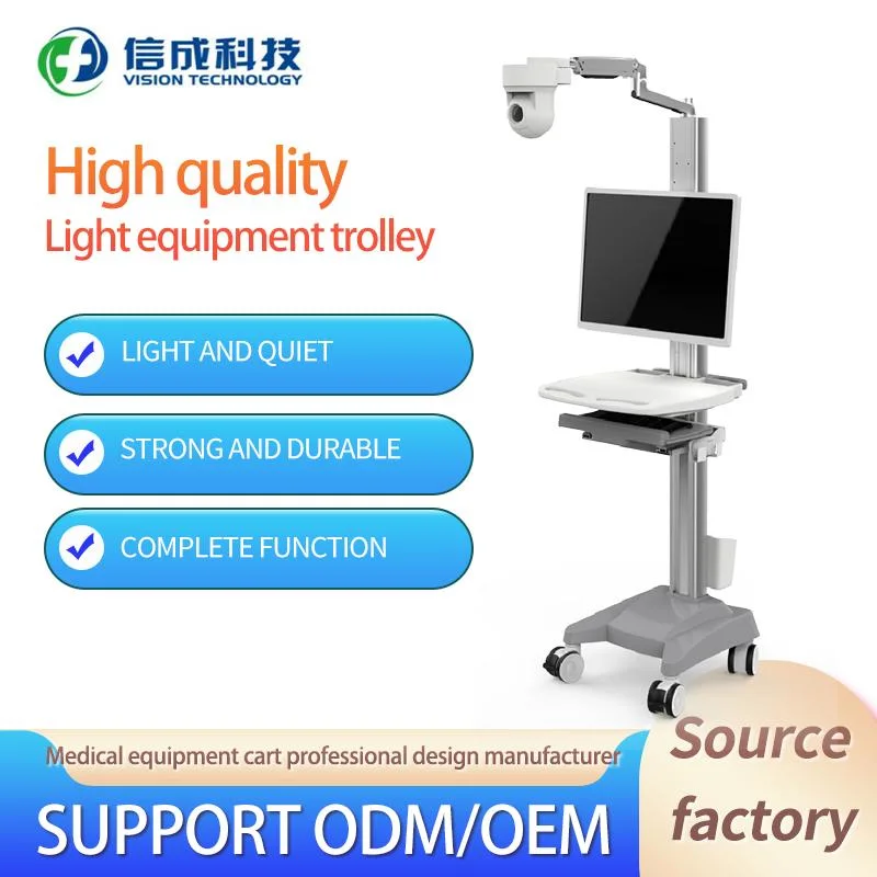 Mobile Equipment Trolley Support Camera Telemedicine Monitoring System in Hospital