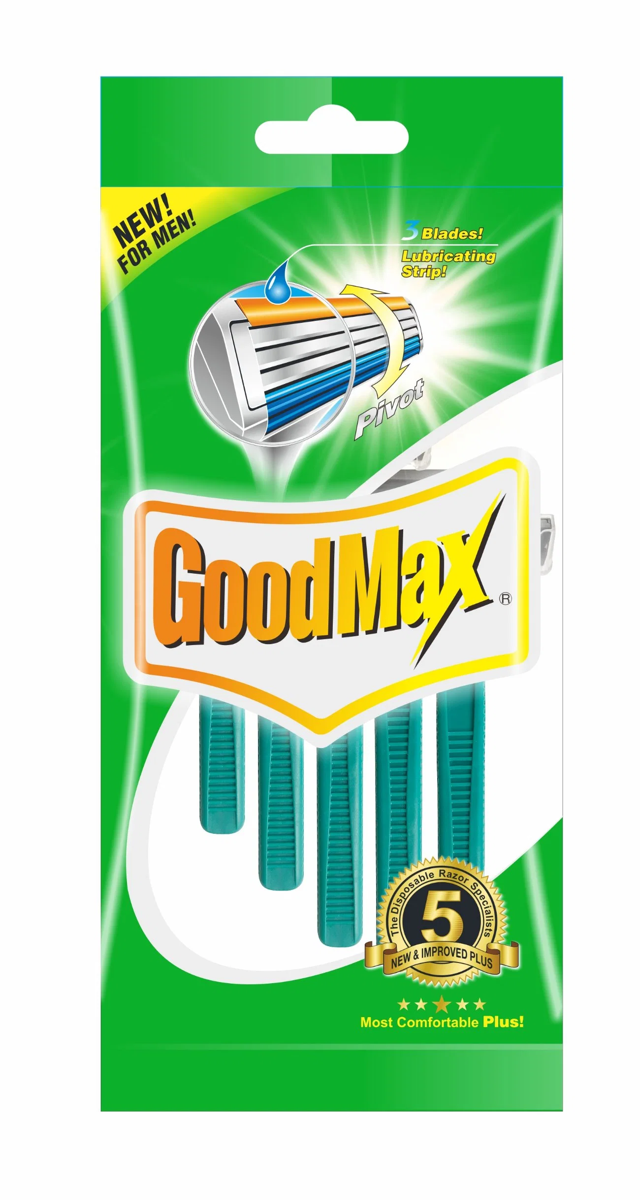 شفرة Goodmax مزدوجة من الفولاذ المقاوم للصدأ سلامة حلاقة الشعر الراقص للاستخدام مرة واحدة