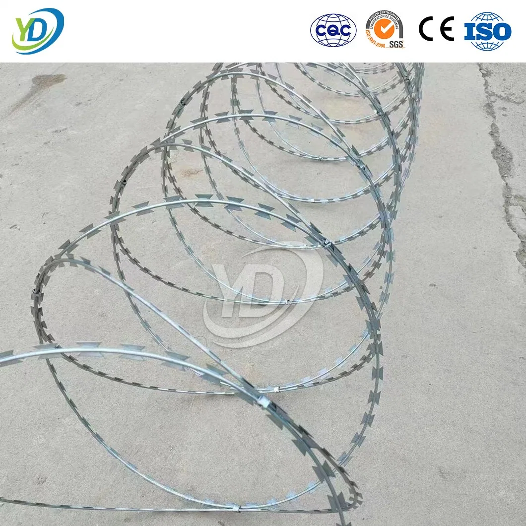 Yeeda Prison Barbed Wire Fence China Suppliers 300mm 450mm 730mm Diameter Custom Ring Barbed Wire Used for Airport Security Fence