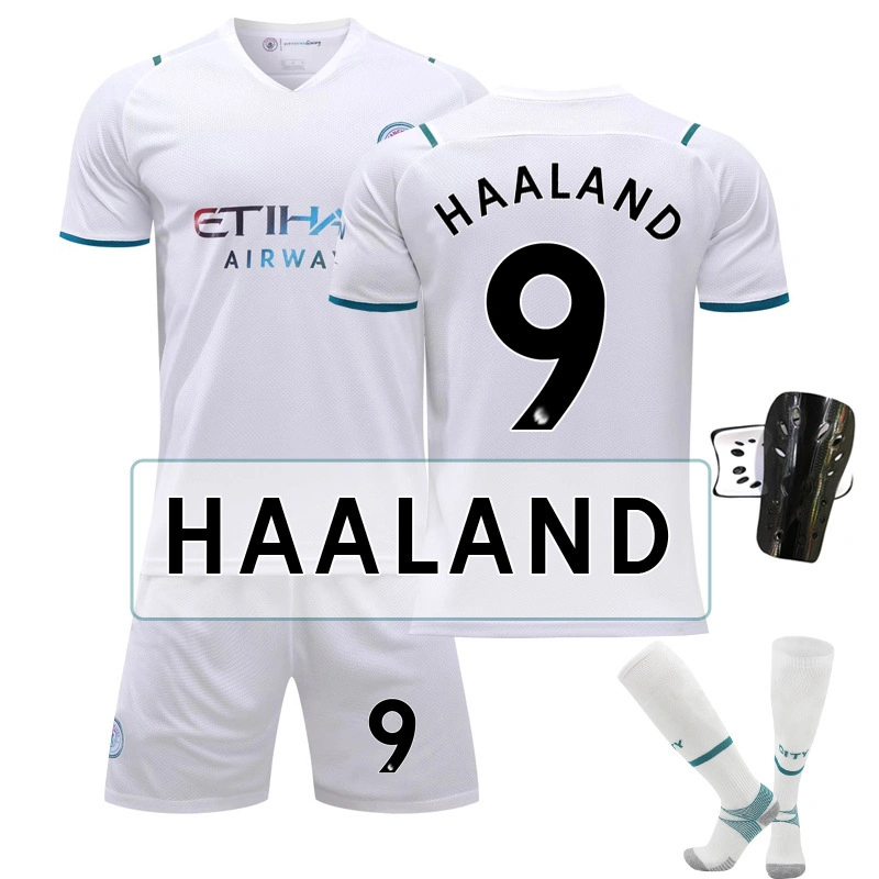 Away no. 17 de Bruyne no. 9 Harland Camiseta de fútbol blanca