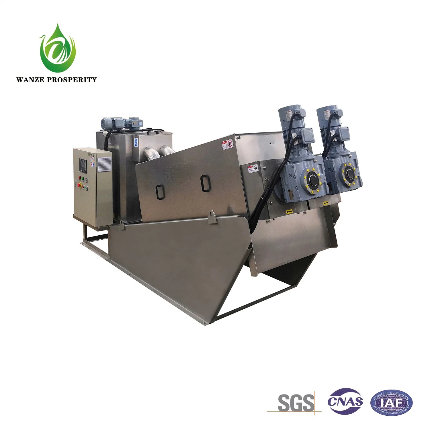 Stacked Screw Pressure Filtration Sludge Dewatering Machine for Municipal Engineering