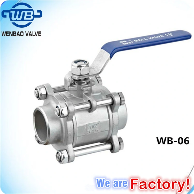 3PC Stainless Steel Quick Installed Butt/Socket Weld Ball Valve (BW)