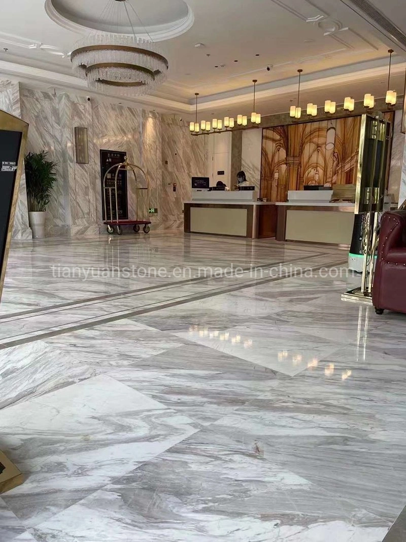 Polished Greece Volakas White Marble Flooring for Construction/Wall/Building/Kitchen/Bathroom