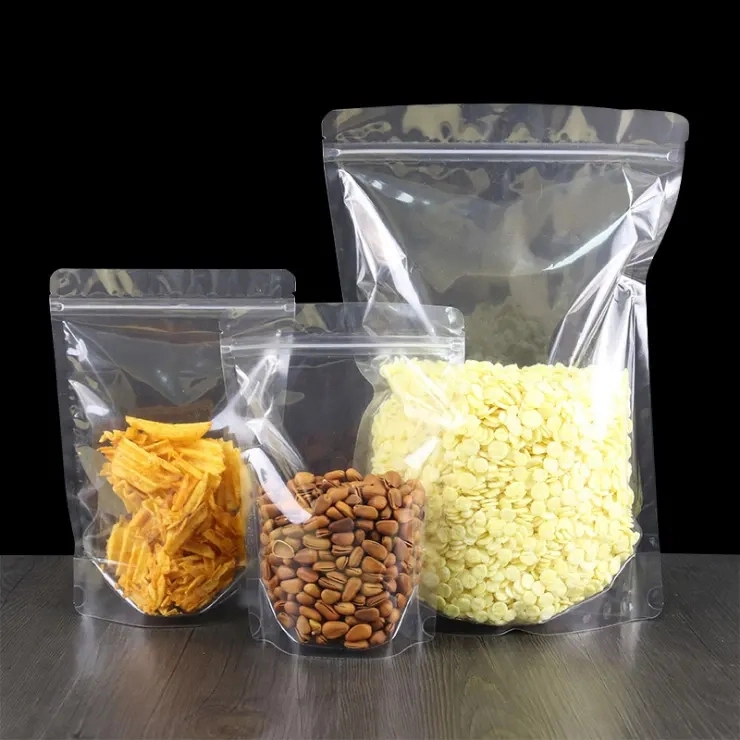 Reciclables biodegradables Stand up Pouch Encapsulado de plástico bolsas de embalaje de alimentos con cremallera