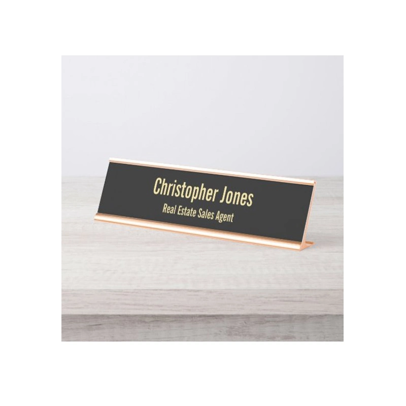 Custom Table Top Sign Holder Office Acrylic Desk Name Plate