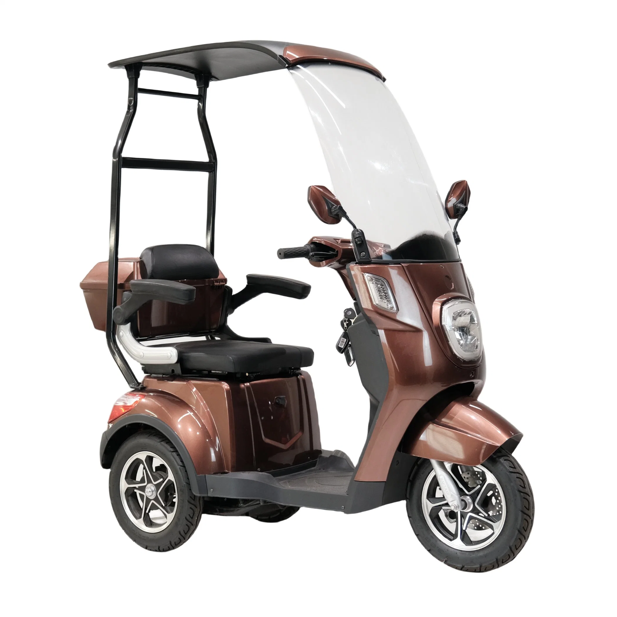 Elderly Mini Electric Three Wheel Motorcycle with Roof 3 Wheel Tricycle for Personal Auto Rickshaw