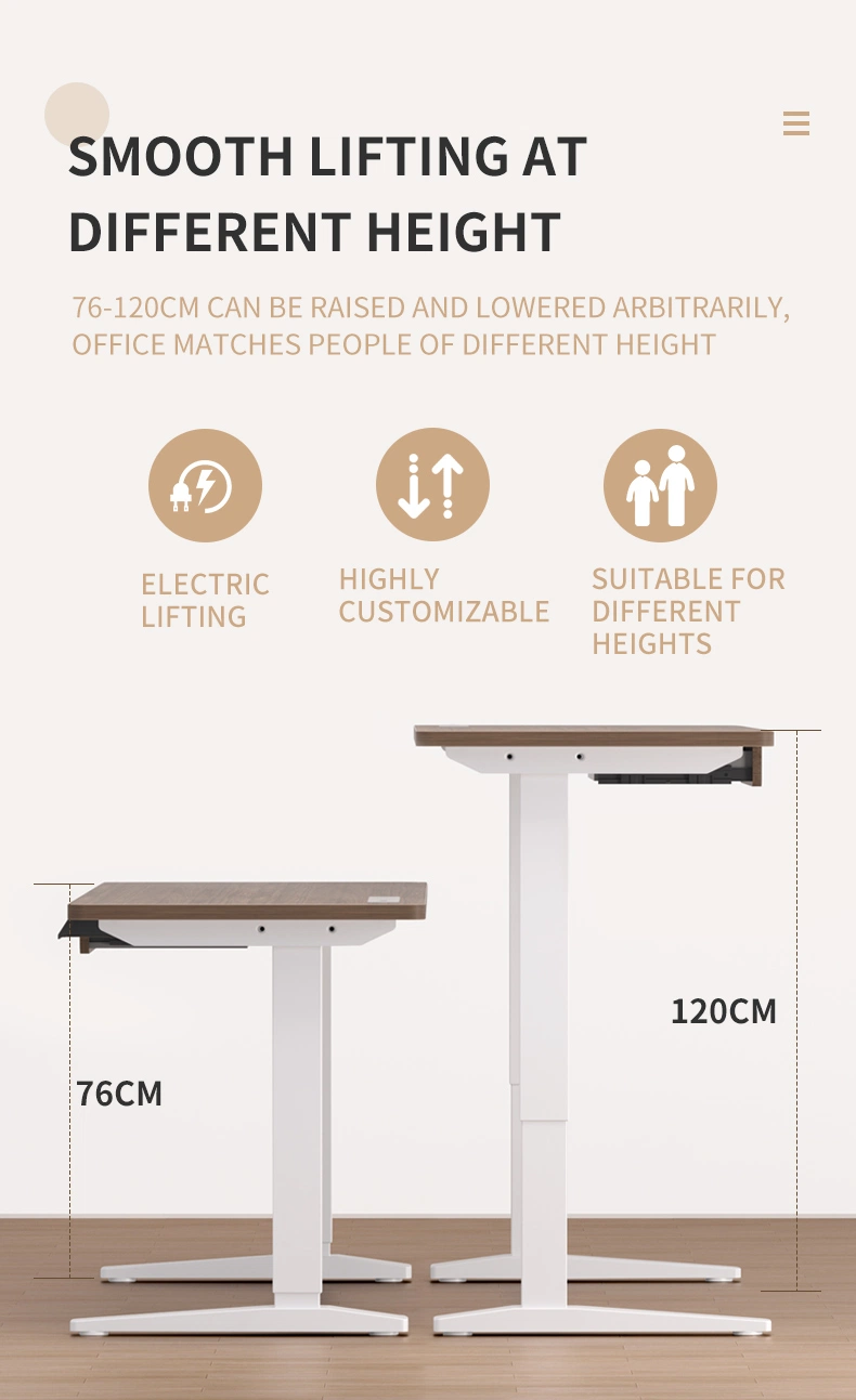 Table de bureau à hauteur réglable électrique et double élévation motorisée Bureau avec mobilier