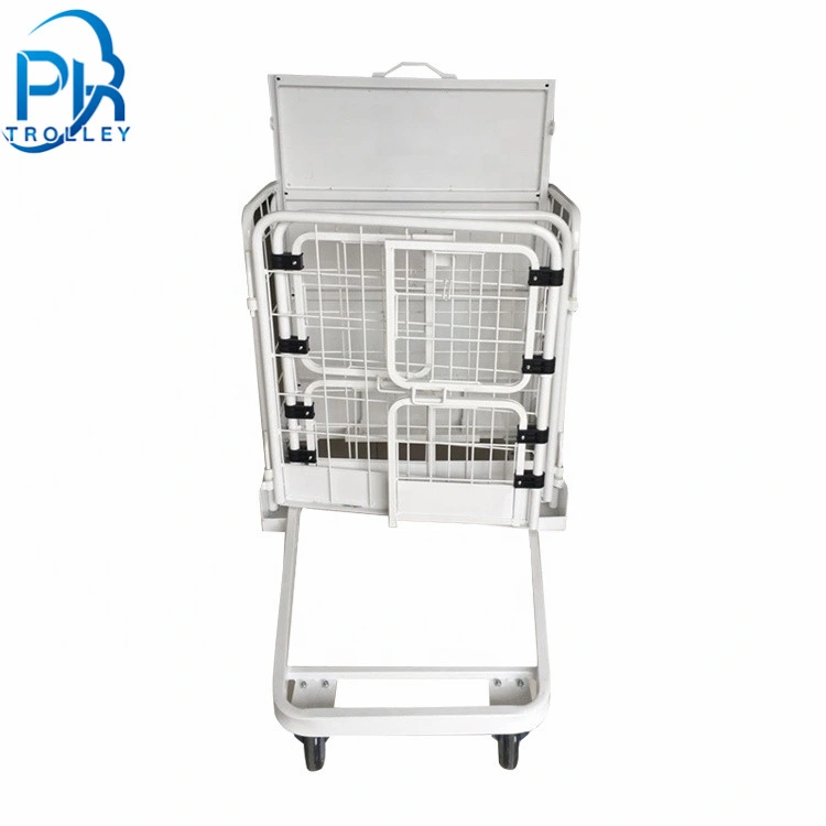 Logistics Trolley Folding Wire Mesh Warehouse Supermarket Trolley for Transport