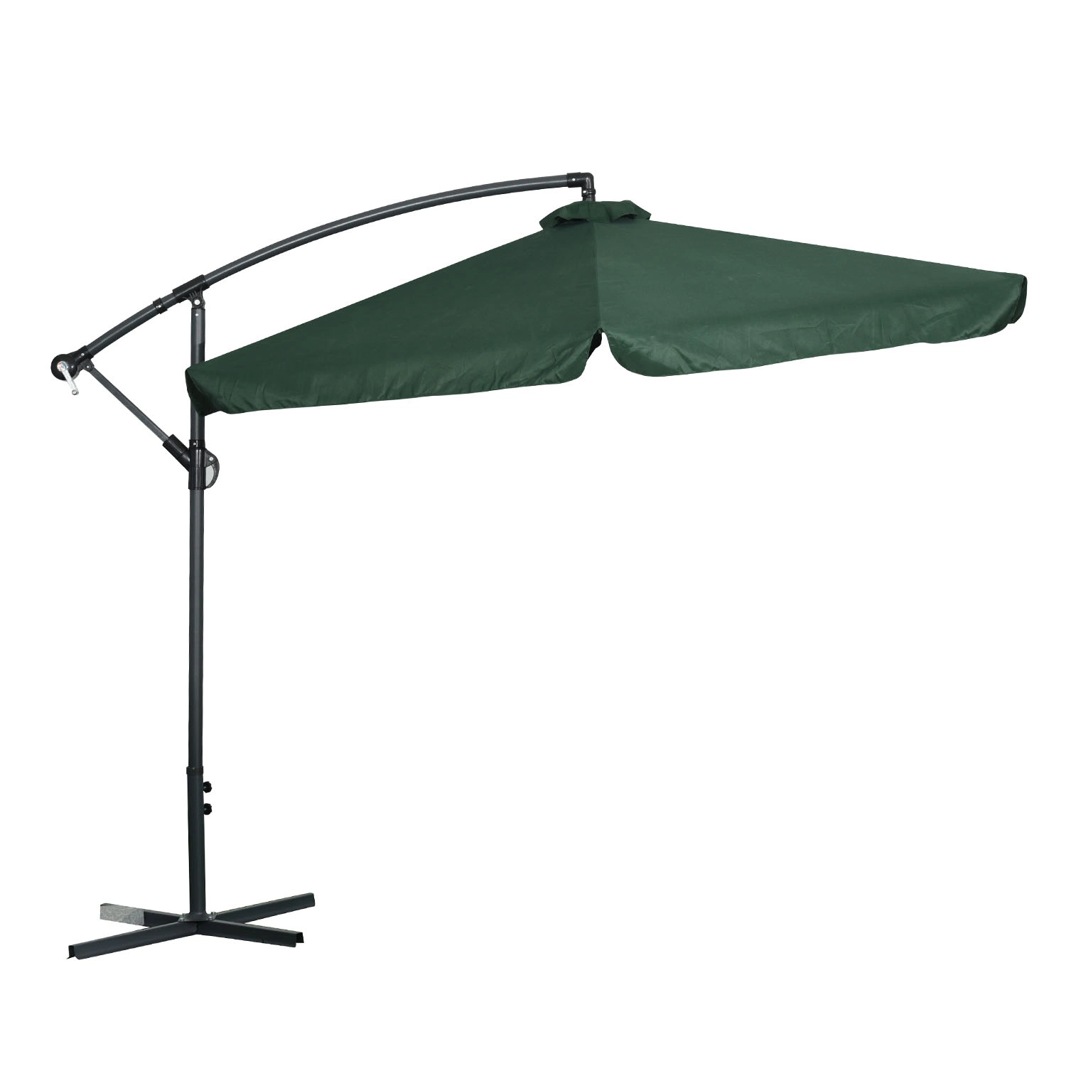 Novo Azul 3m Piscina Umbrella Metal Deck Cantiléver Patio W