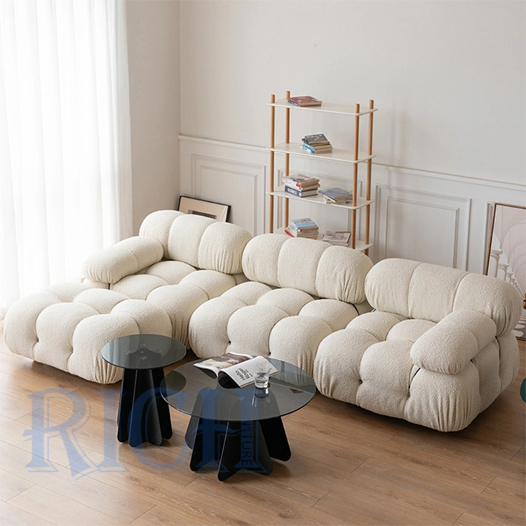 Living Room Furniture New Corner L Shaped Sofa Couch Set Luxury Modern White L Shape Sofa Sectional DIY Tufted Sofa