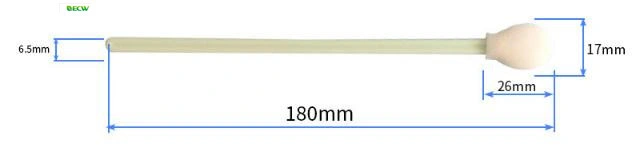 Ecs-708 18mm Sponge Foam Head Lint-Free Cleaning Swab