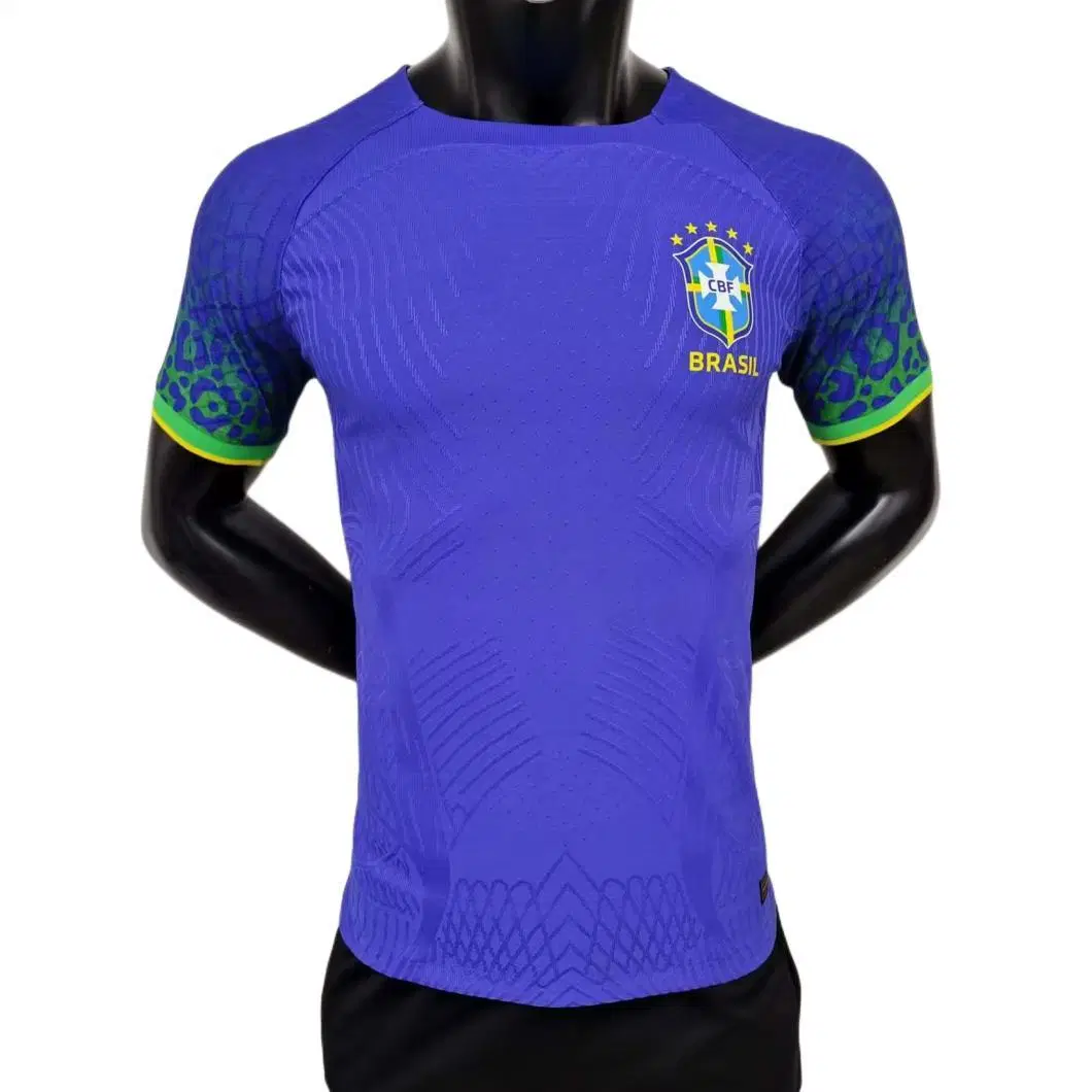 Brazil Soccer Jersey Thai Quality Away Shirt Player Blue Mens Soccer Jersey