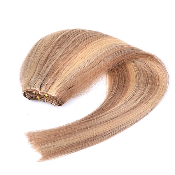 1PC Remy Hair Weaves Straight 100grams Indian Human Hair Weaving Double Wefted Black Brown Blonde Weft Hair 18" 20" 22" 24"