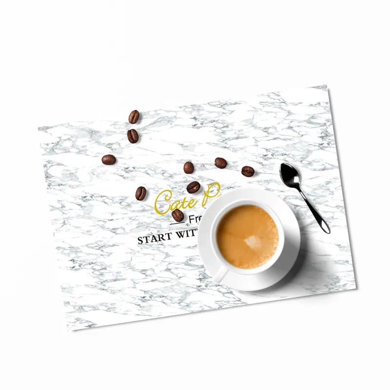 Nordic Simple Style Table Mat OPP Leather Home Rectangular Non Slip and Heat Insulation Place Mat Can Be Customized Eat Mat