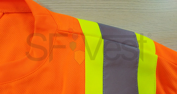 T-shirt de sécurité haute visibilité Vêtements de travail uniforme réfléchissant personnalisé