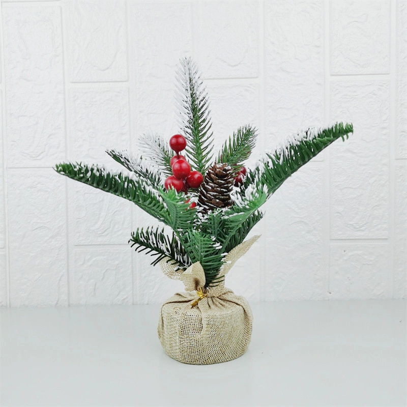 Pinecone Red frutas Natal decoração árvore pequena Natal Gift Office Decoração de Desktop Christmas Tree