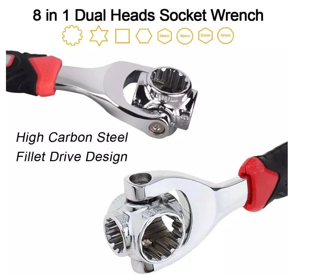 48 in 1 Tiger Socket Wrench with 360 Degree Rotating Head for Home and Car Repair