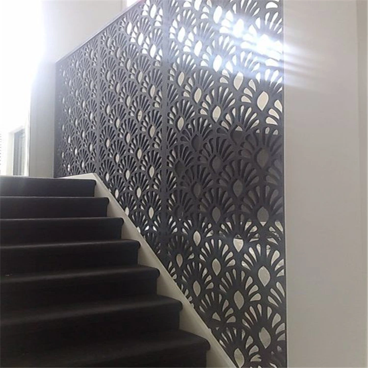 Laser Cutting Perforated Facade Wall Decoration with Carved Aluminum Cladding Panel