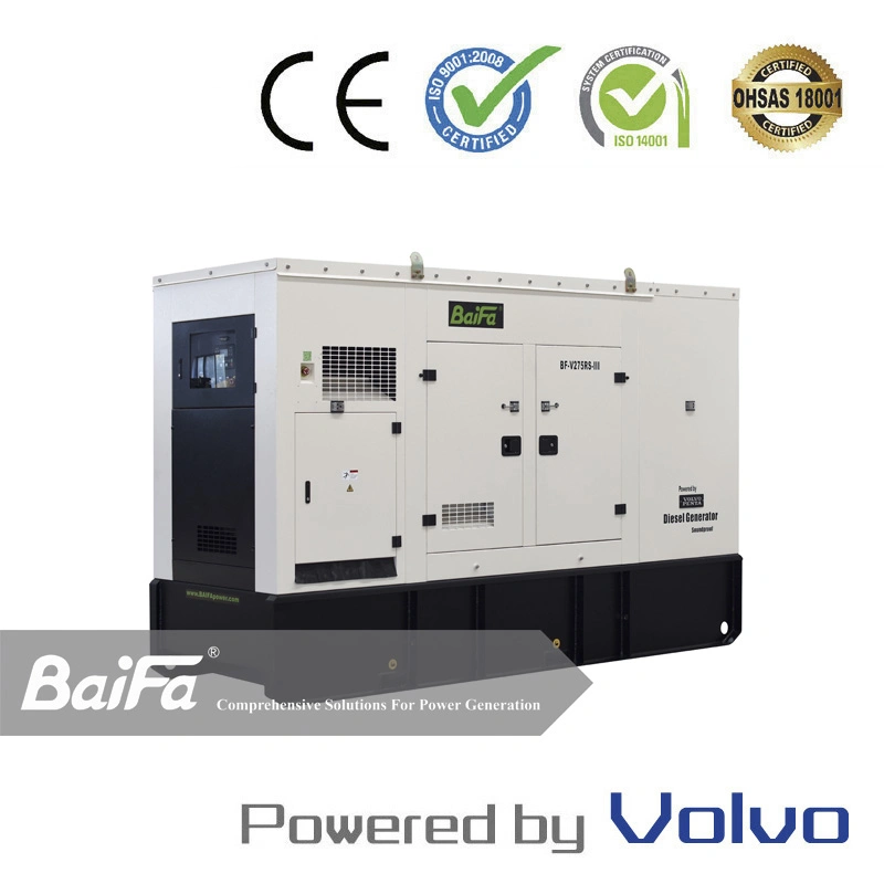 220kw Rental Silent Soundproof Electric Power Gas/Diesel Generator Set Powered by Volvo Engine