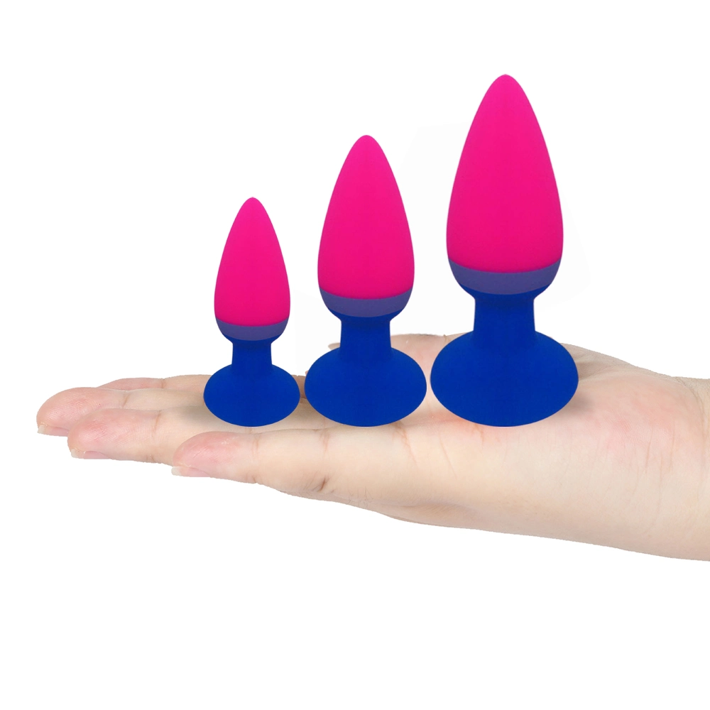 3 Different Size Adult Sex Toys Unisex Silicone Butt Plug