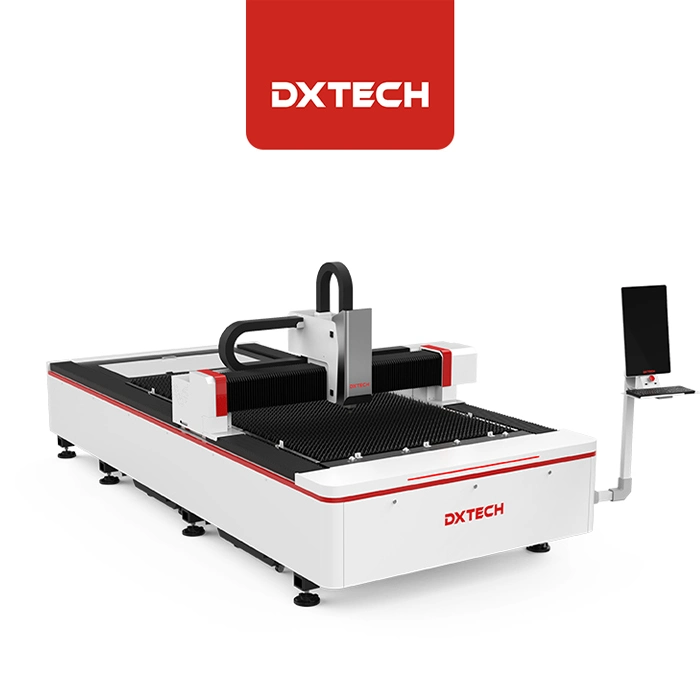 Máquina de corte a laser de fibra 3015 Hot Sale 2000 W da marca Dxtech CNC Raycus Control com elevada precisão para corte de chapas metálicas